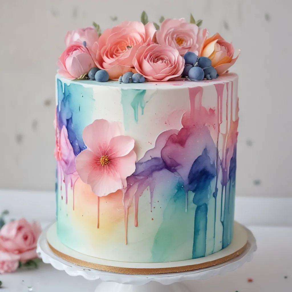 Beautiful Watercolor Cake Decorations