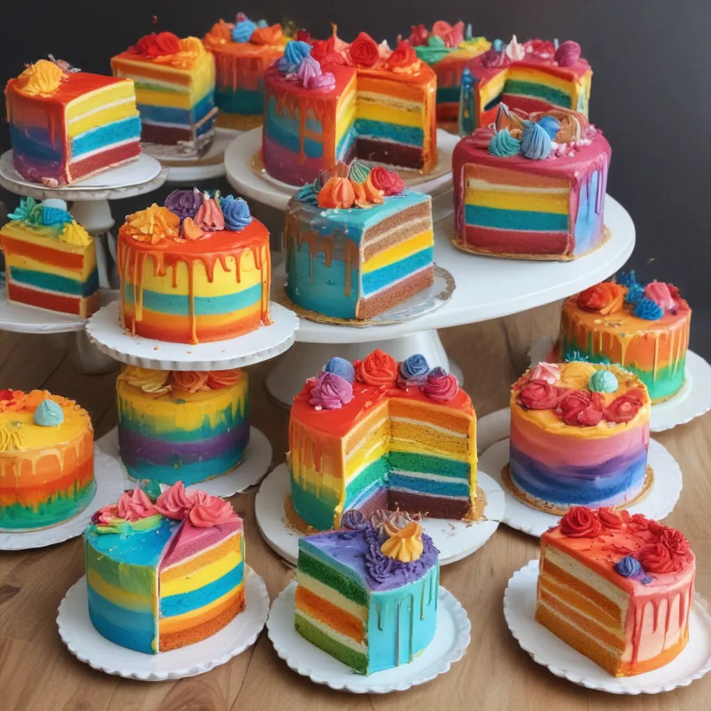 Bright and Beautiful Rainbow Cakes