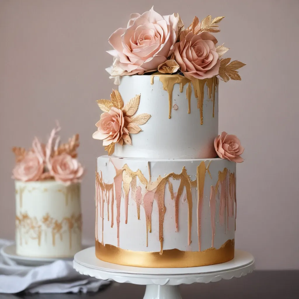 Chic Metallic Cakes: Gold, Rose Gold and Silver Accents