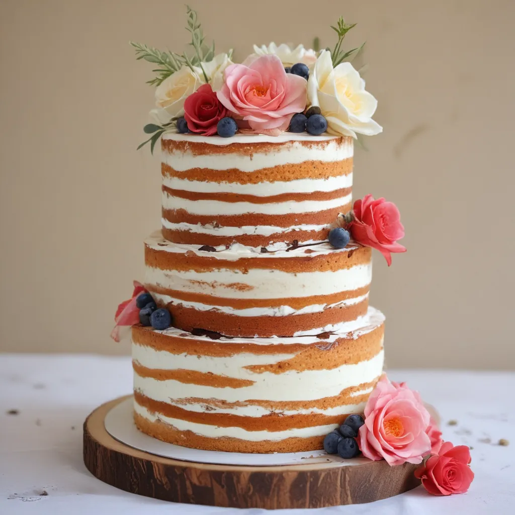 Chic Semi-Naked Cake Designs: Unfrosted with Simple Elegance