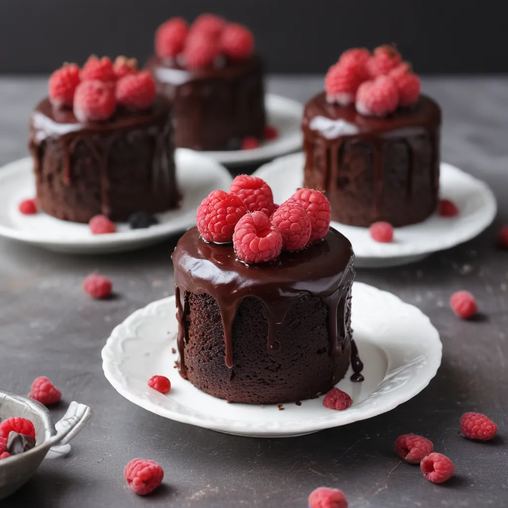 Chocolate Raspberry Mini Cakes for Your Next Dinner Party