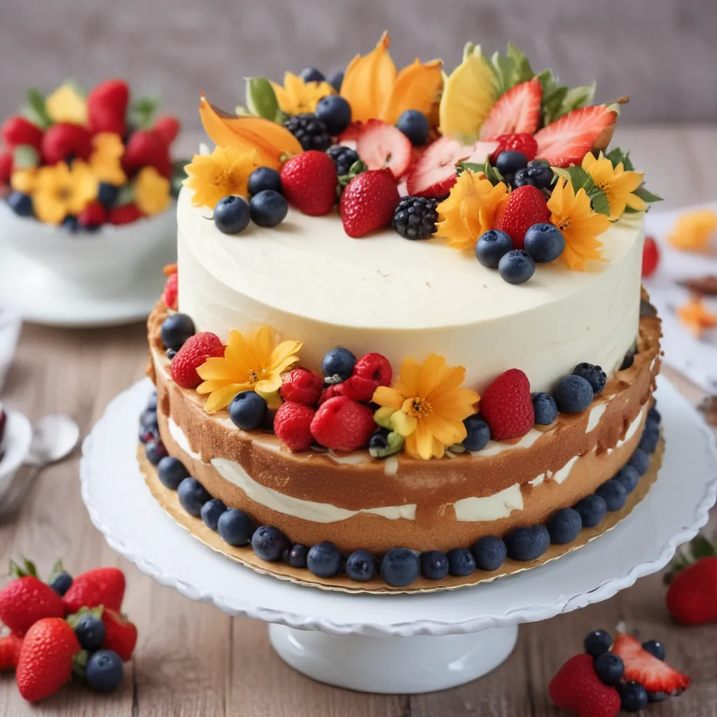 Decorating Cakes with Fresh Fruits and Flowers