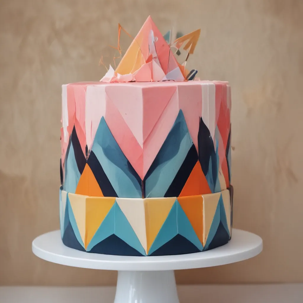 Geometric Cake Designs: Striking Angles and Shapes