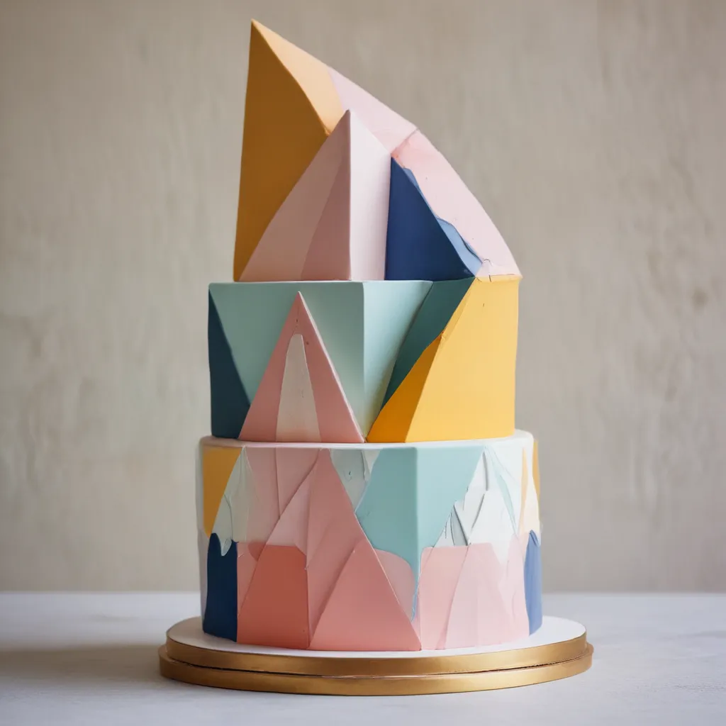 Geometric Cakes: Modern Angles and Shapes