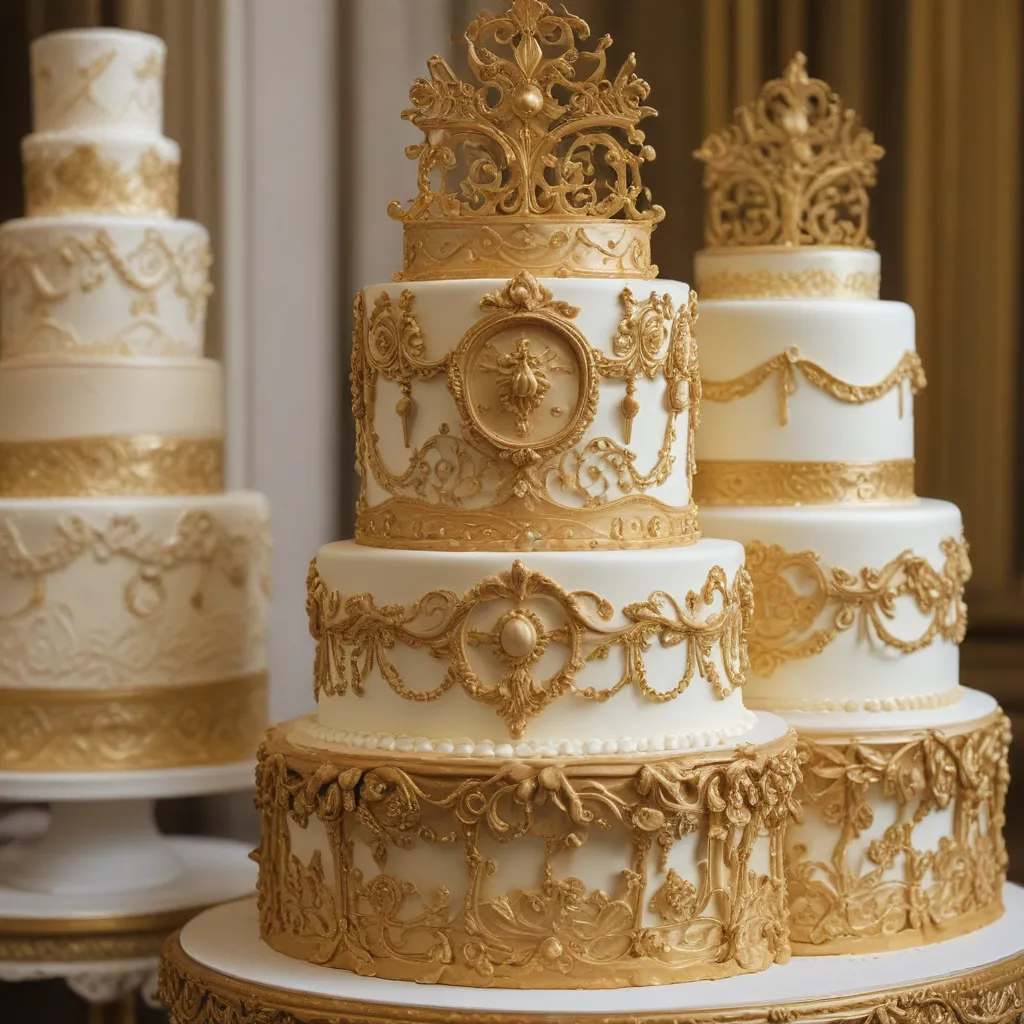 Gilded Age Cakes: Opulent Gold Accents and Ornate Details