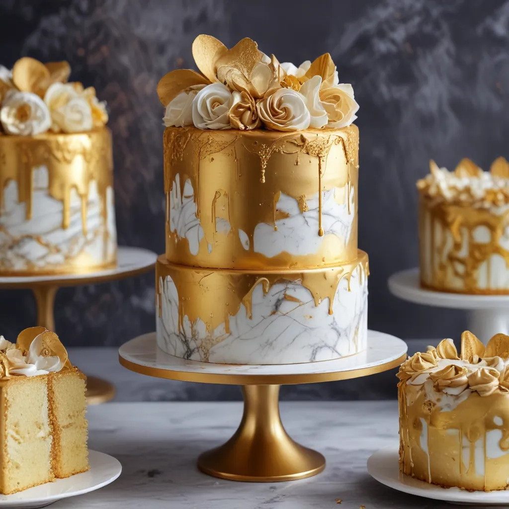 Gorgeous Gold and Marble Cakes: Elegant Special Occasion Desserts