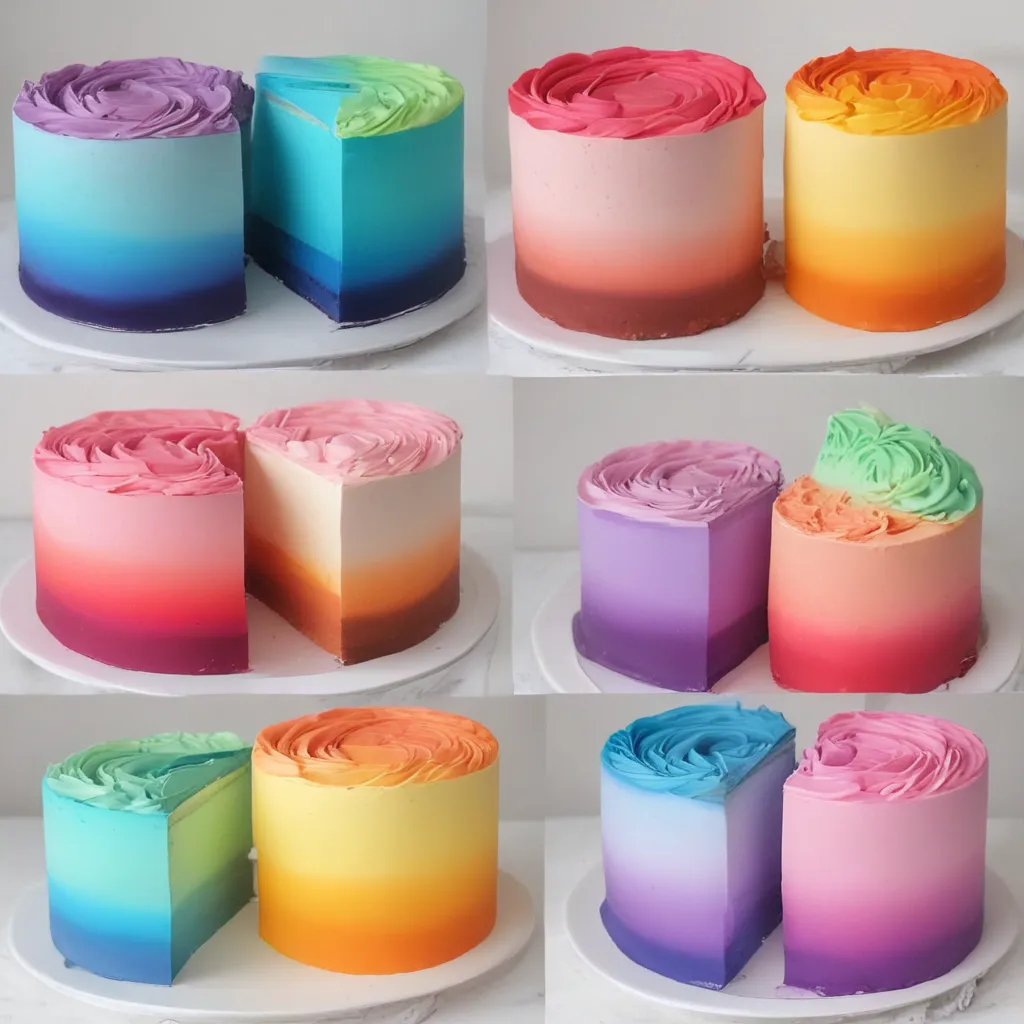 Gradient Color Cake Techniques