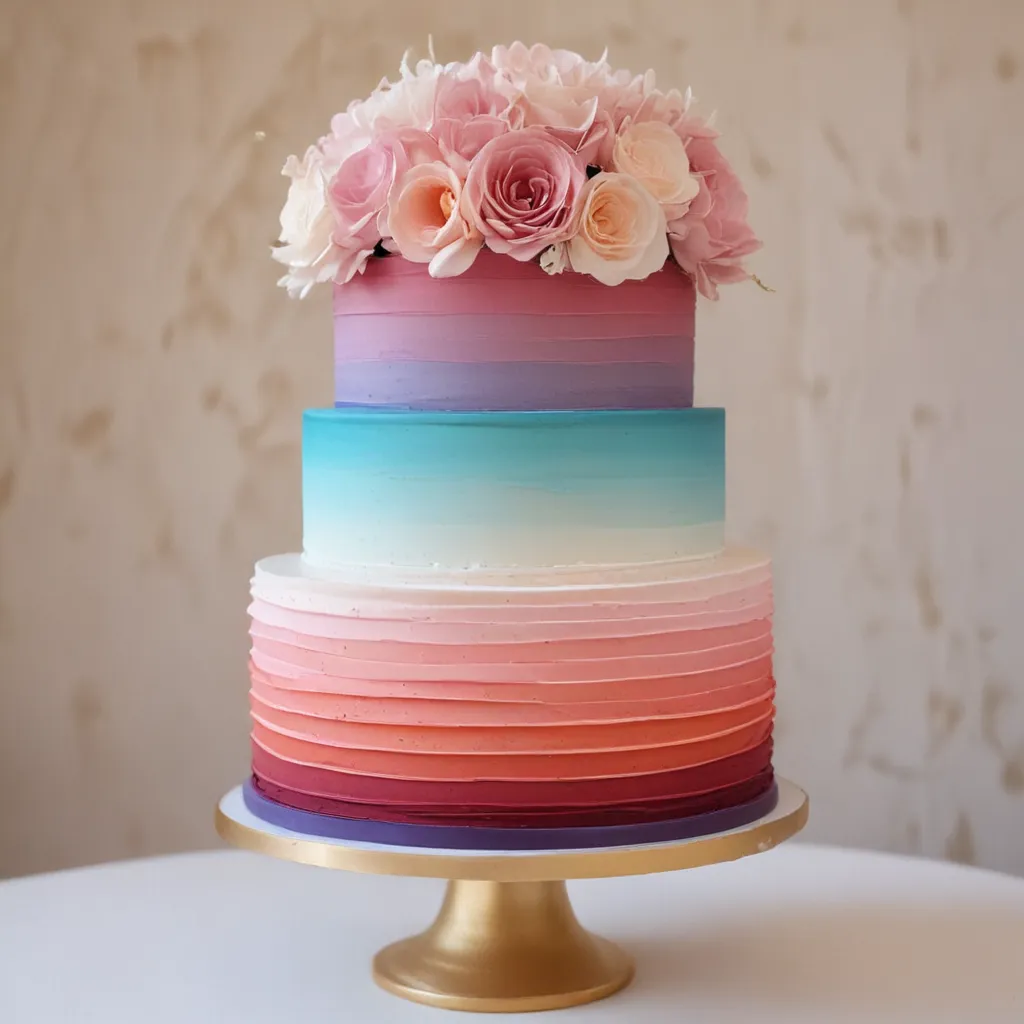 Jaw-Dropping Ombre Wedding Cakes