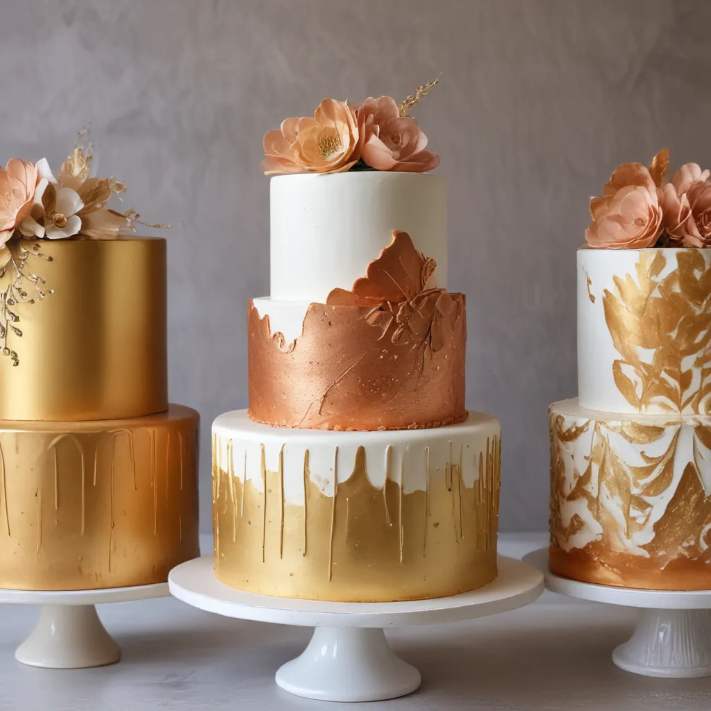 LUXE Gold and Copper Accented Cakes for Special Occasions