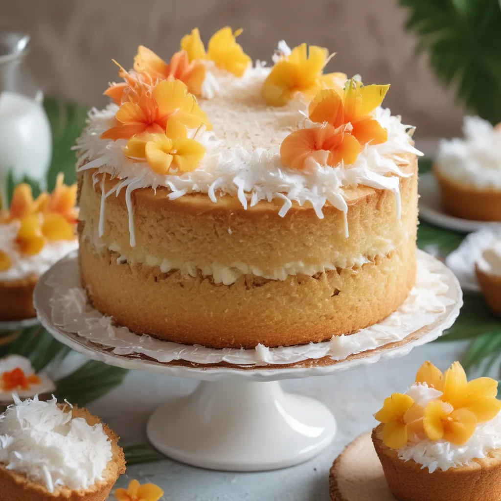 Tropical Paradise Cakes with Coconut